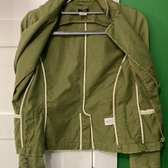 J. CREW Green Jacket. Small. 100% Cotton. Excellent condition; rarely worn. - Picture 3 of 5